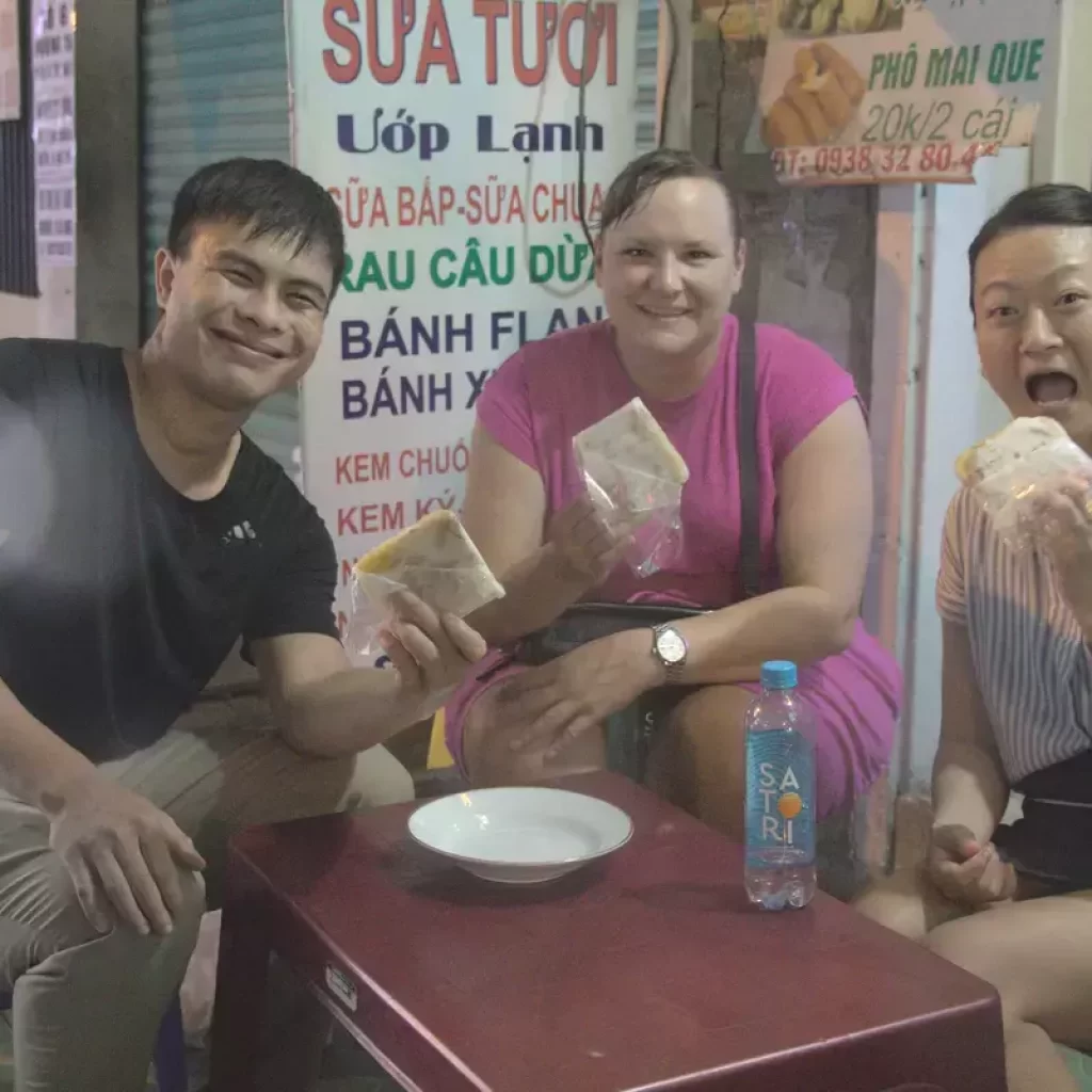 Banana ice cream - Local Night Walking Food Tour Saigon - AN Tours Vietnam