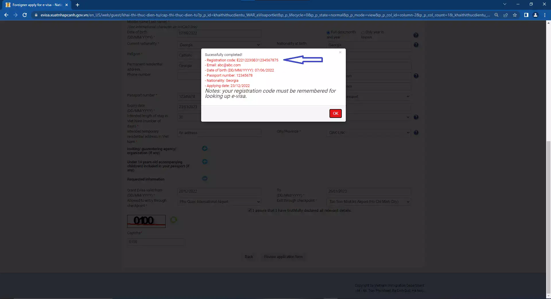 Apply Vietnam evisa guide - Receive your code