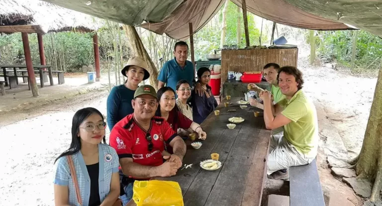 Try warzone food - tapioca - AN Tours Vietnam