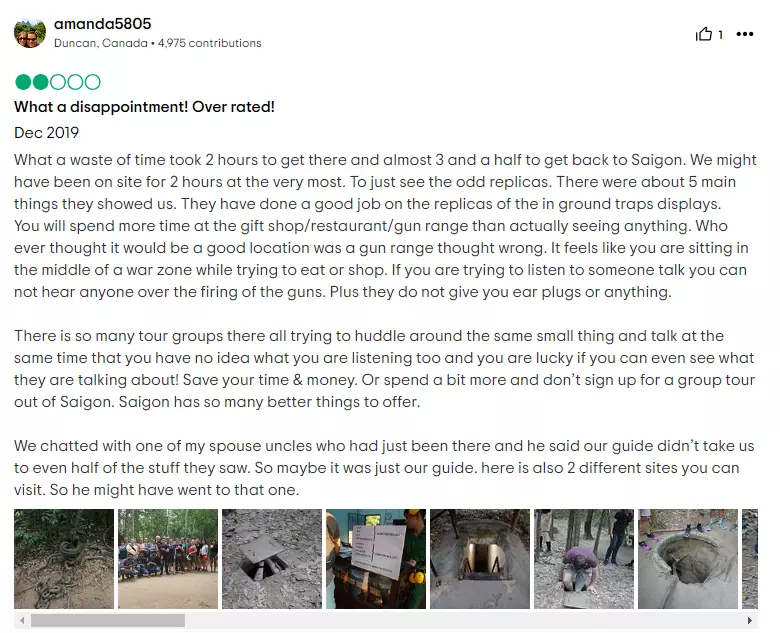 Ben Dinh - Cu Chi Tunnel Reviews
