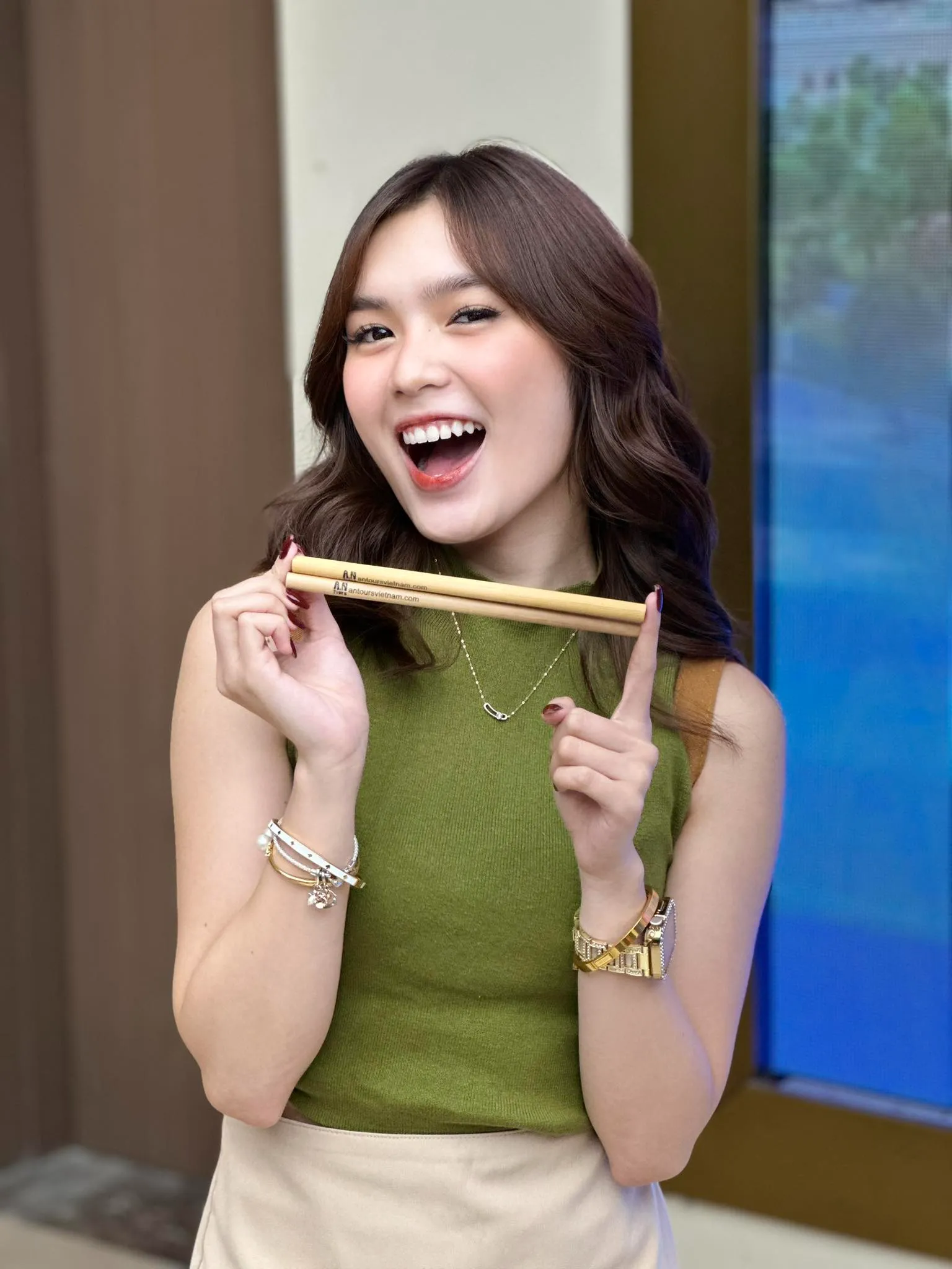 AN Tours Vietnam Bamboo Straws Promotion - Guests - Francine Diaz