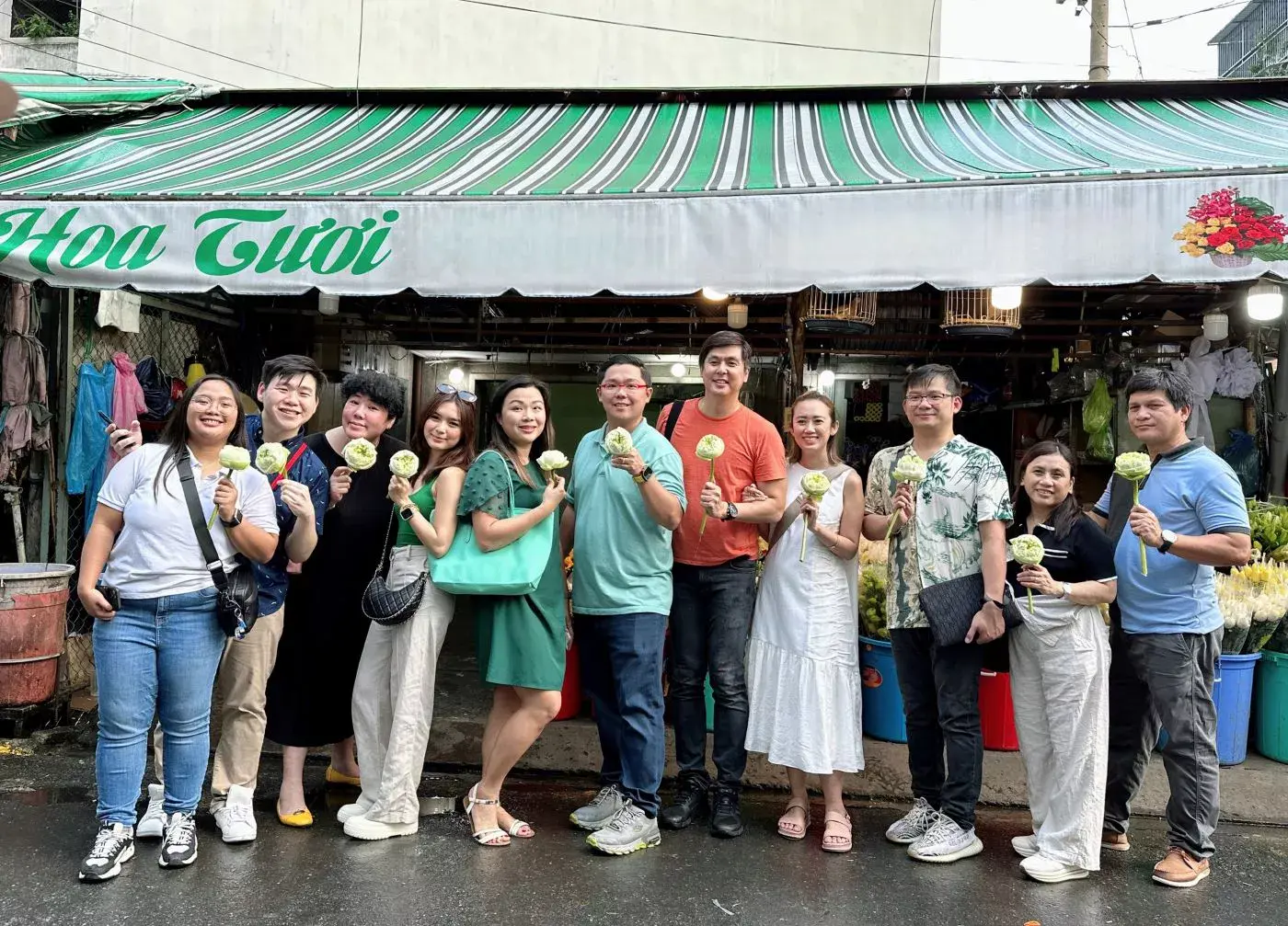 Francine Diaz in Ho Chi Minh City Flower Market
