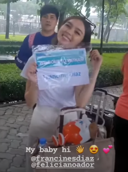 Francine Diaz in Vietnam - Airport transfer