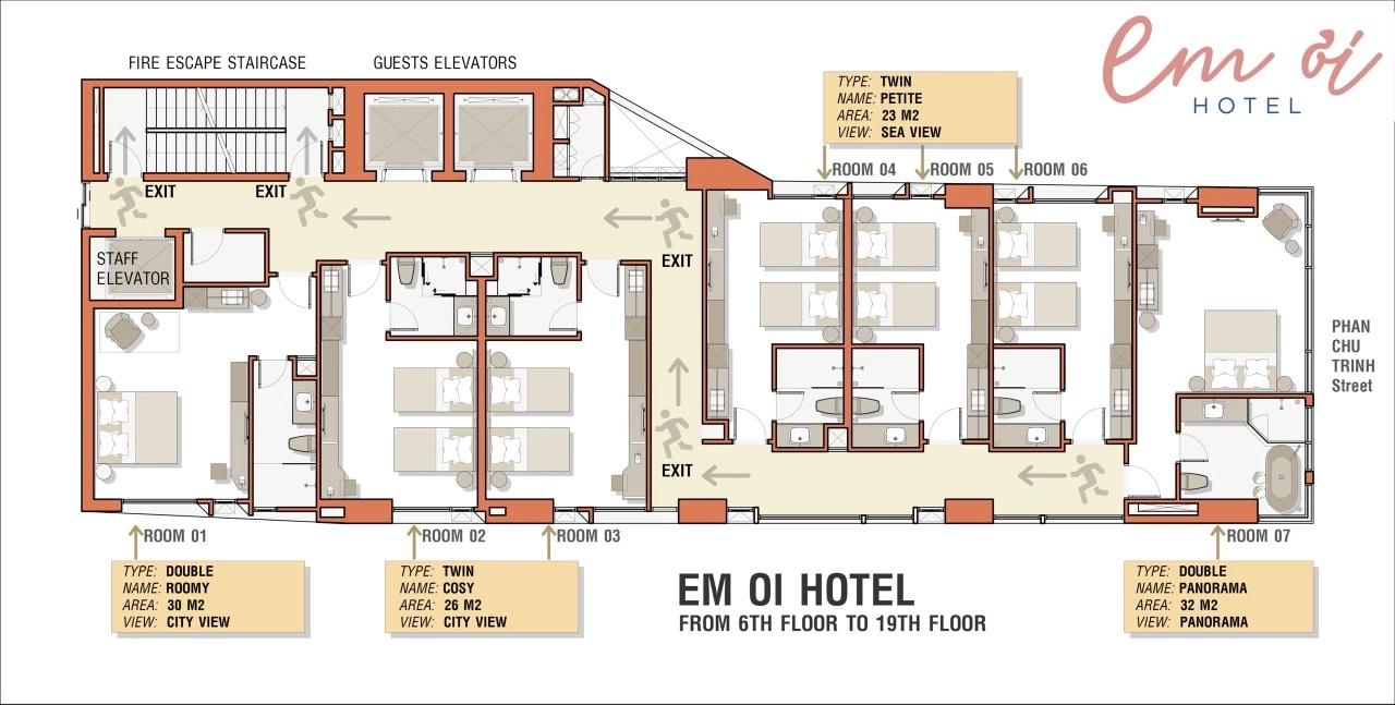Em Oi Hotel Nha Trang - Floorplan