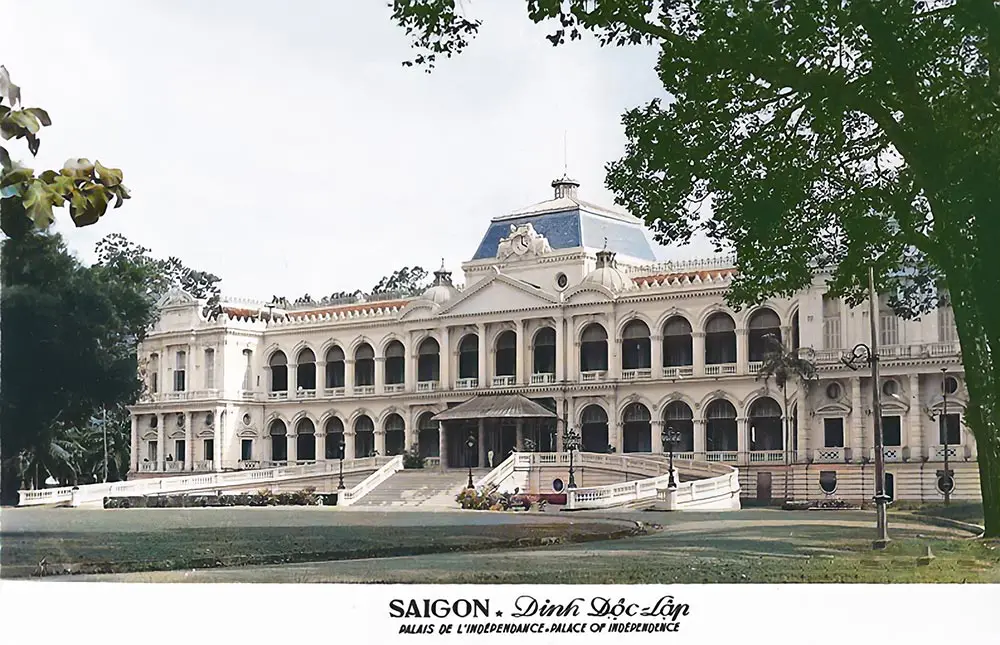A photo of the palace when its name was change to Independence Palace