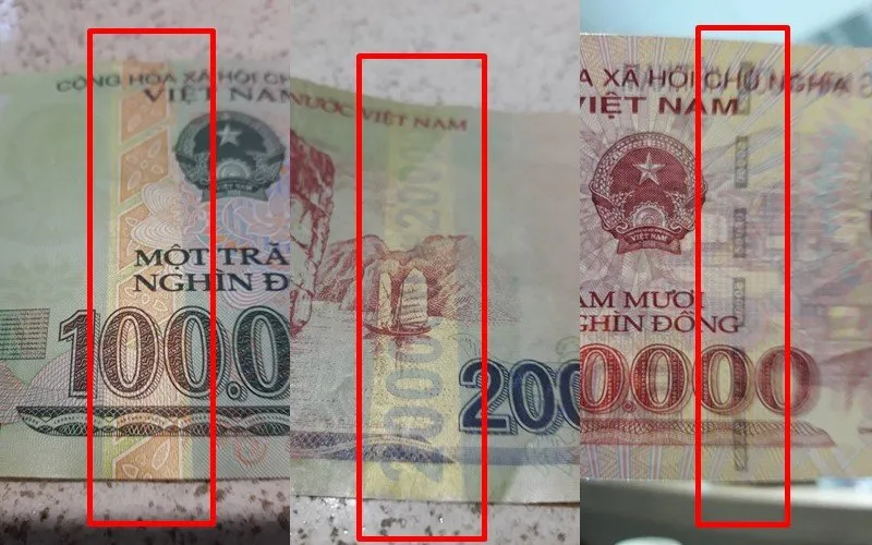 Check for Hidden Images for fake Vietnam Dong