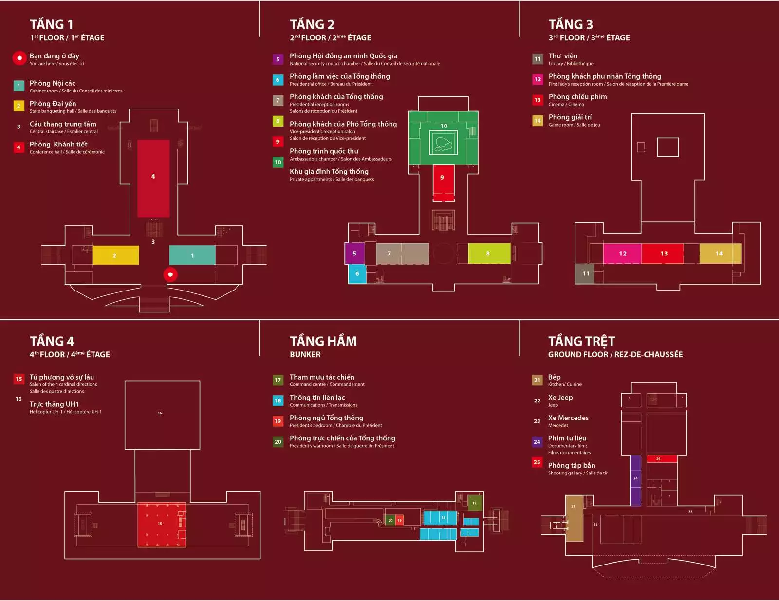 Independence Palace - Interior Map