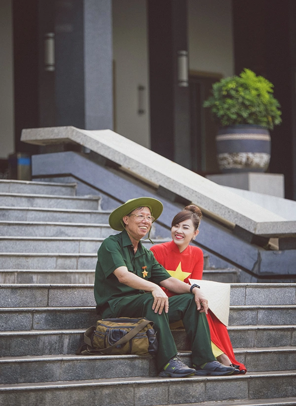 Independence Palace front stairs are great for photos