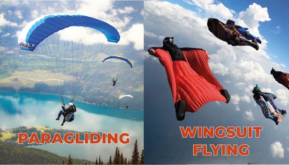 Paragliding vs. Wingsuit Flying