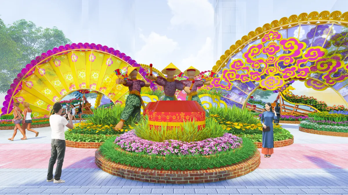 Concept of Nguyen Hue Flower Market 2024