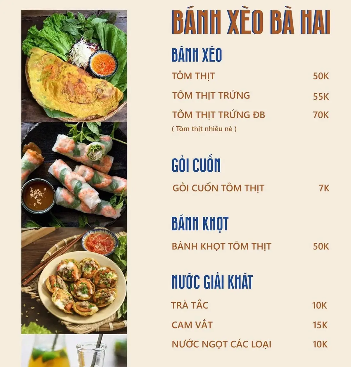 Mrs Hai Banh Xeo - Vietnamese Pancake Menu