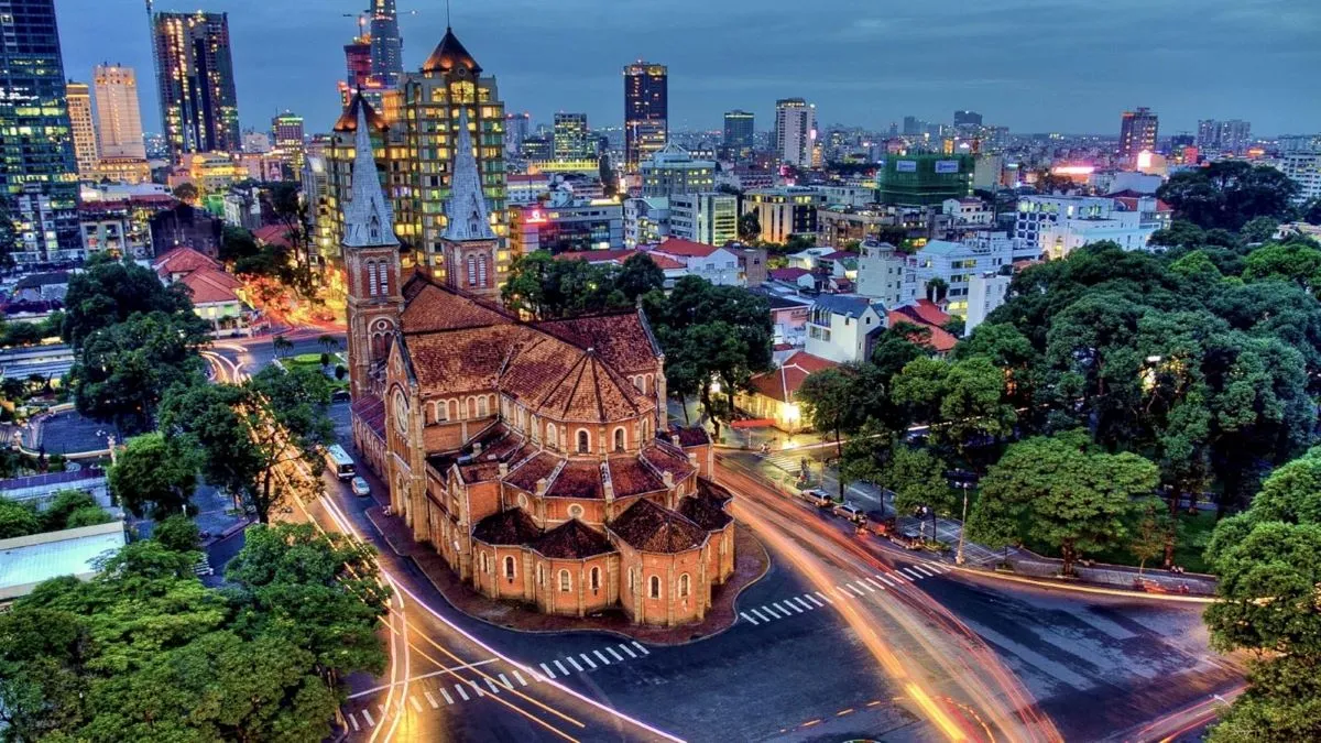 Notre Dame Cathedral Saigon in 21th century