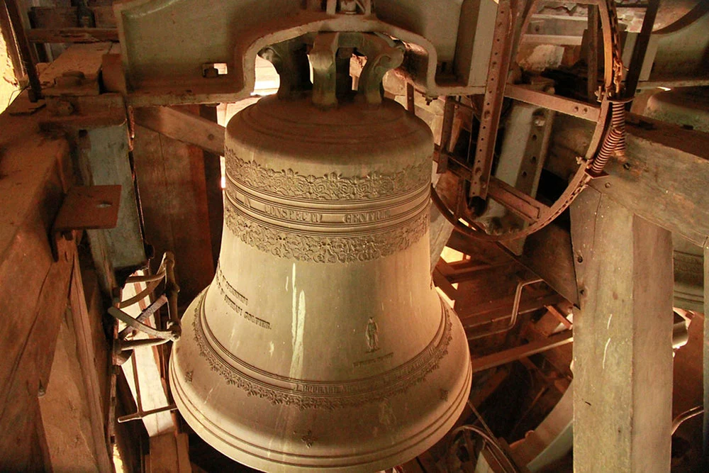 One of the bells inside the Saigon Notre Dame Cathedral