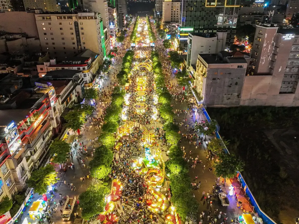 Visitors to Nguyen Hue Flower Street previous year