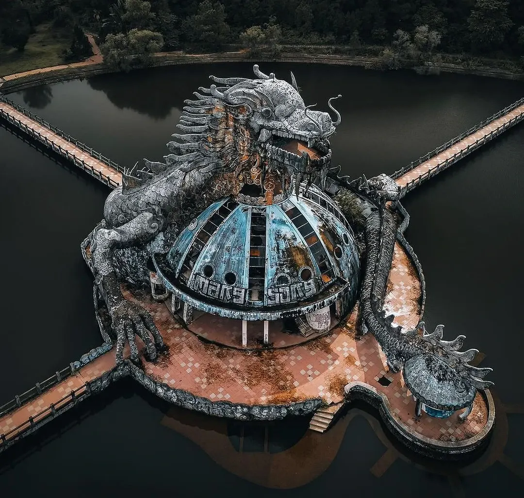 Abandoned Water Park in Hue from above