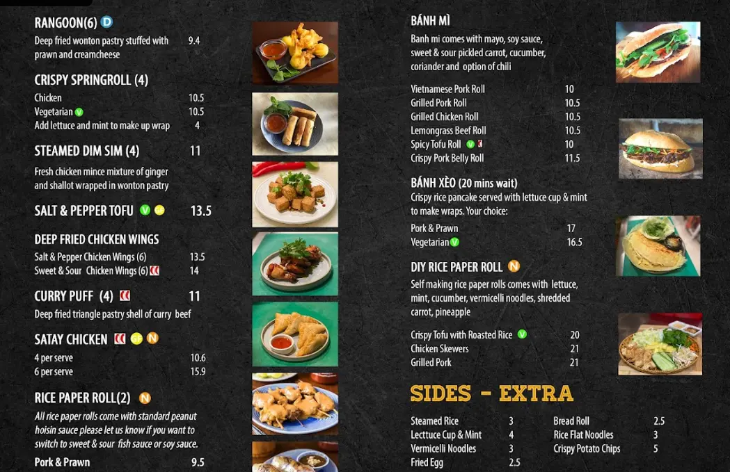 An Cafe Vietnamese Street Food - Food Menu
