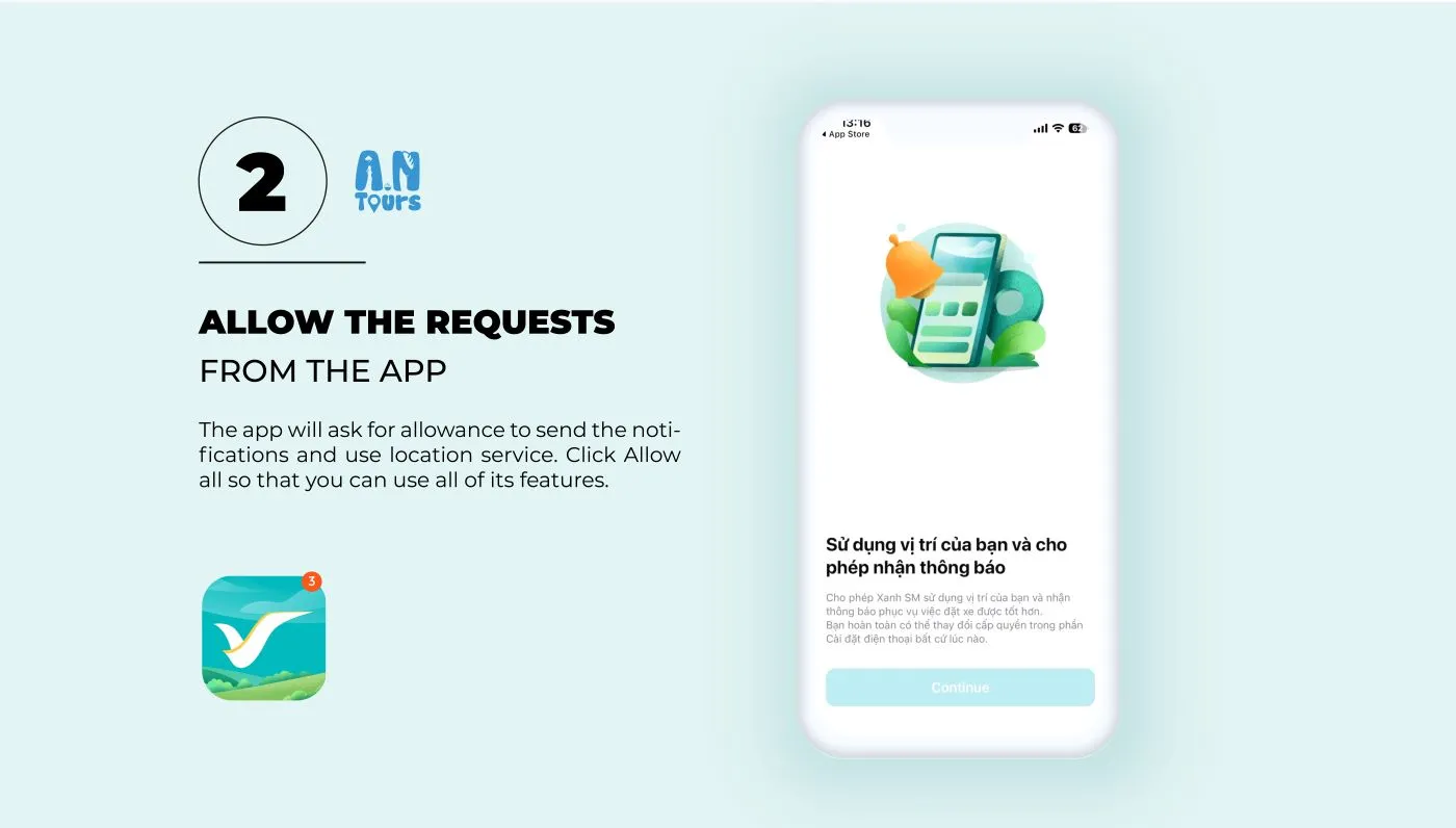 Step 2 - Accept the app requests for allowance