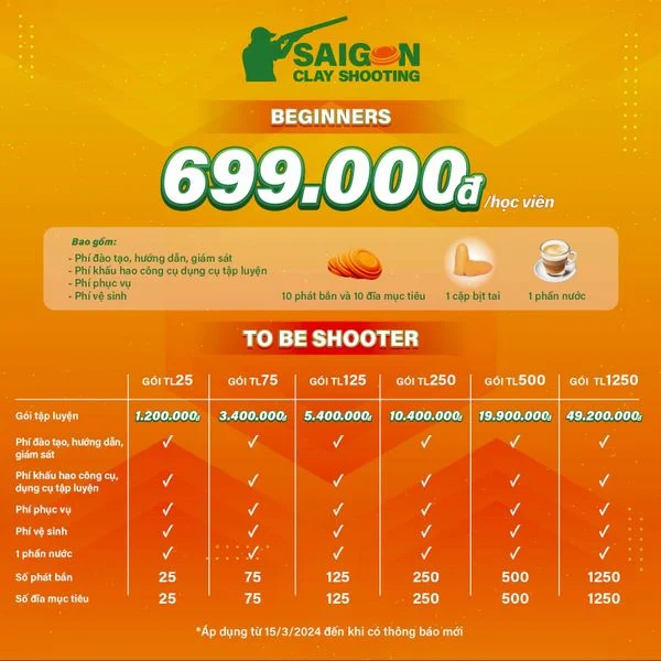 Saigon Clay Shooting Price