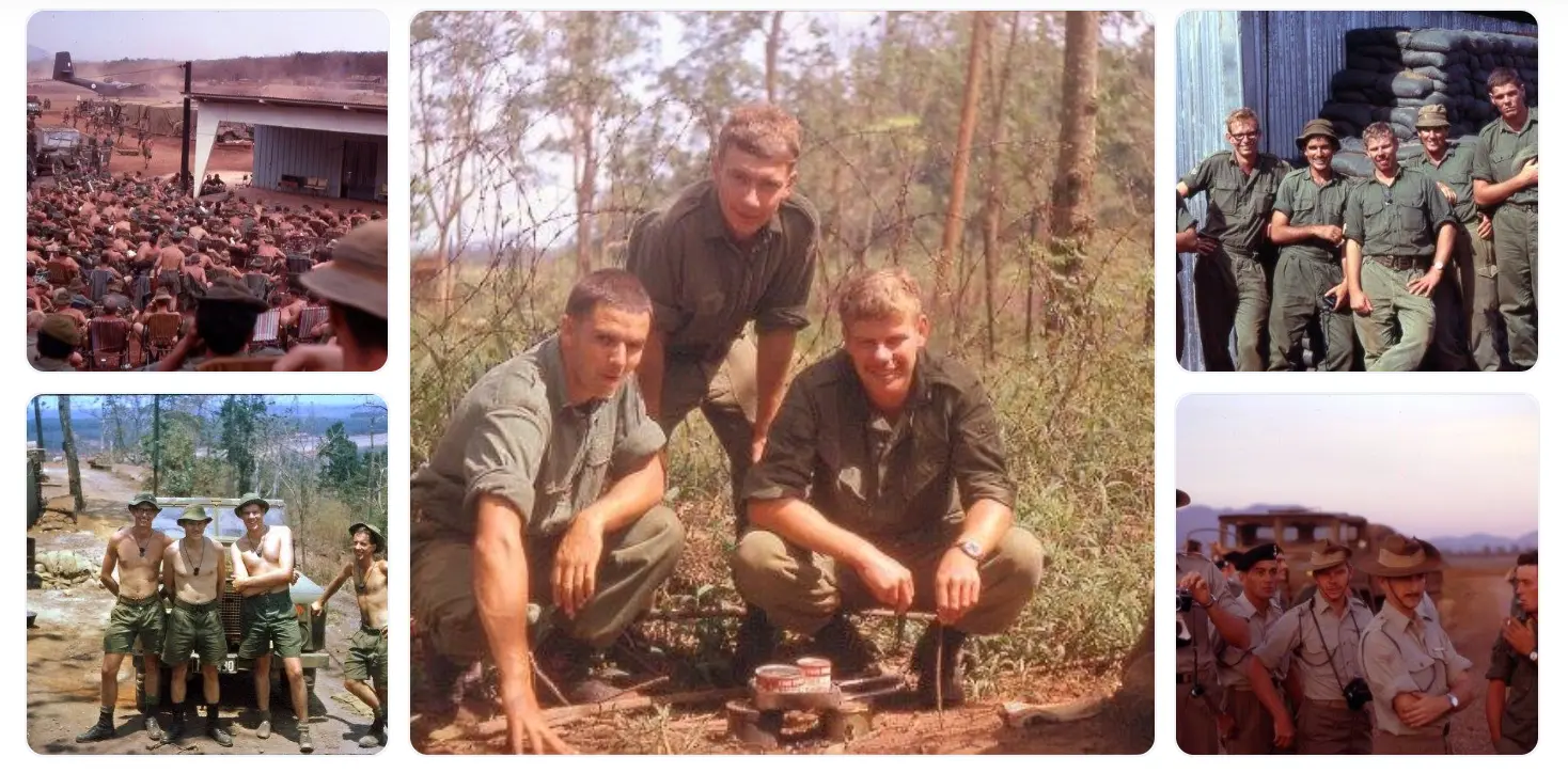 Australian troops in Long Tan - Nui Dat in 1966 (before Battle of Long Tan)