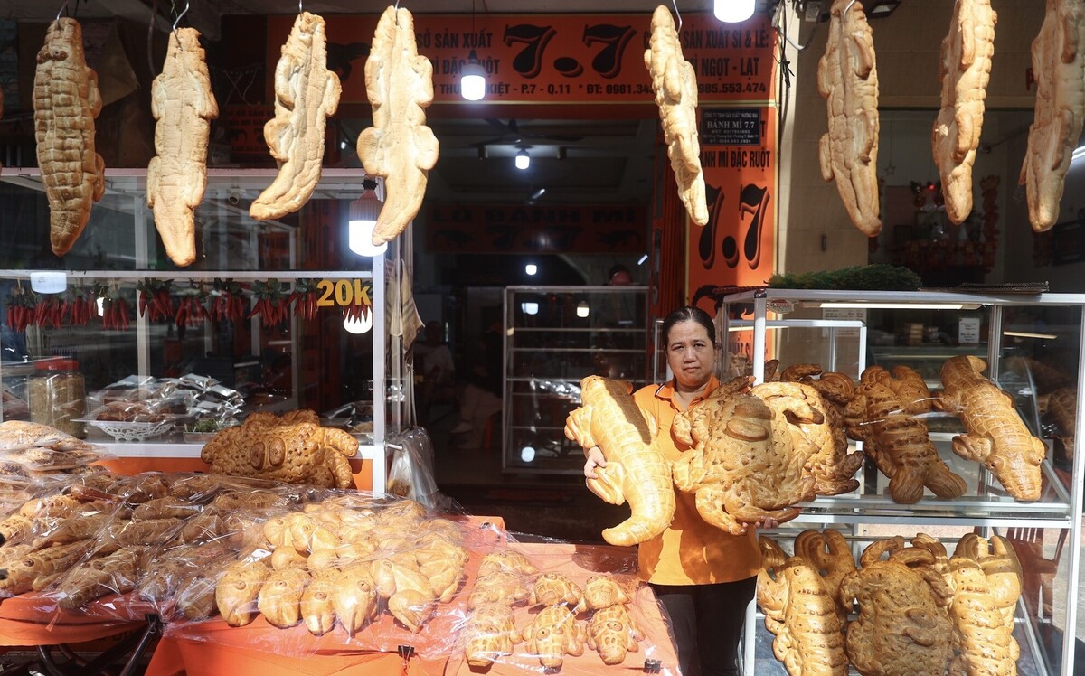 Giant animal banh mi in Saigon