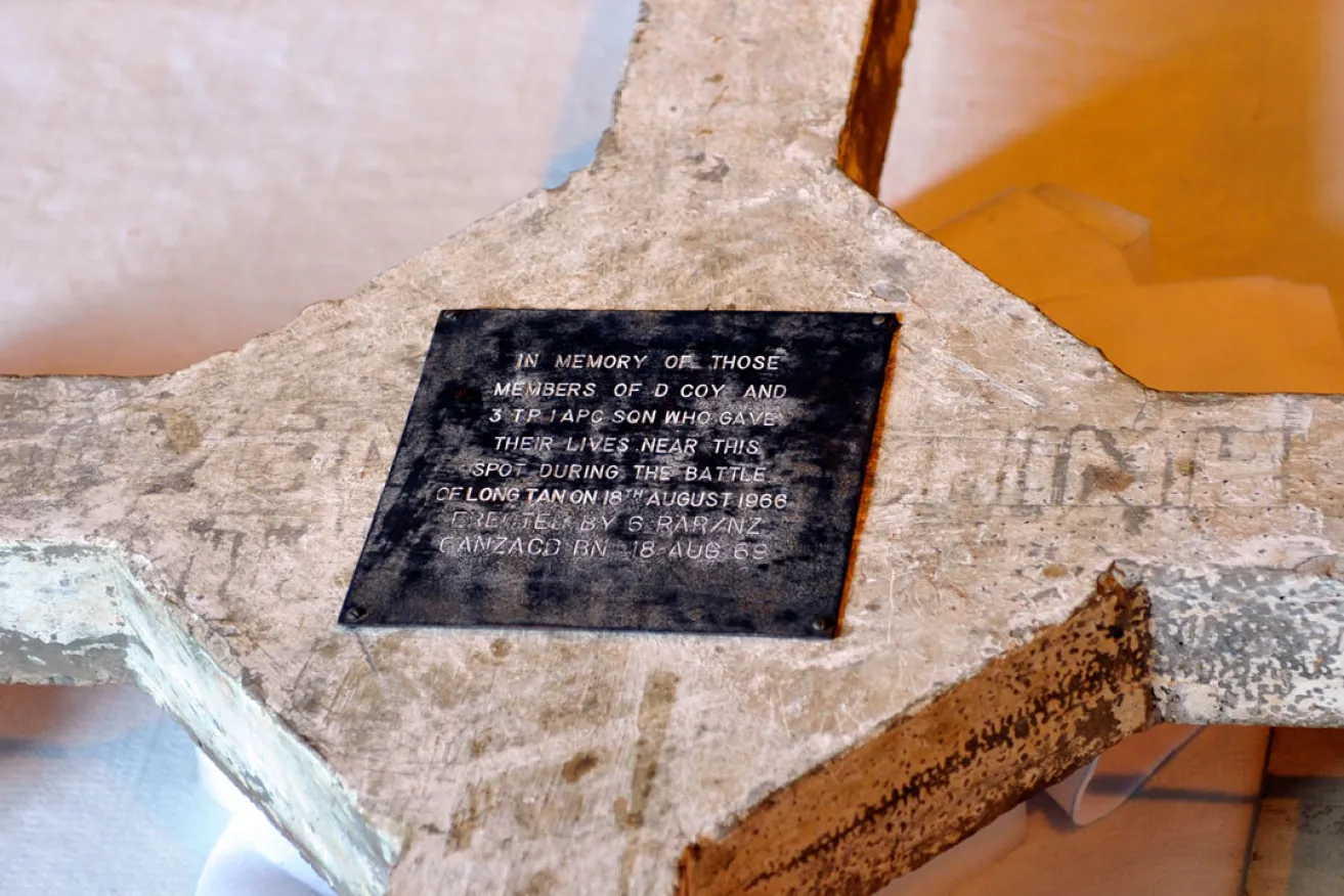 Looking closely - the name Nguyen Van Chinh was engraved on the Long Tan Cross