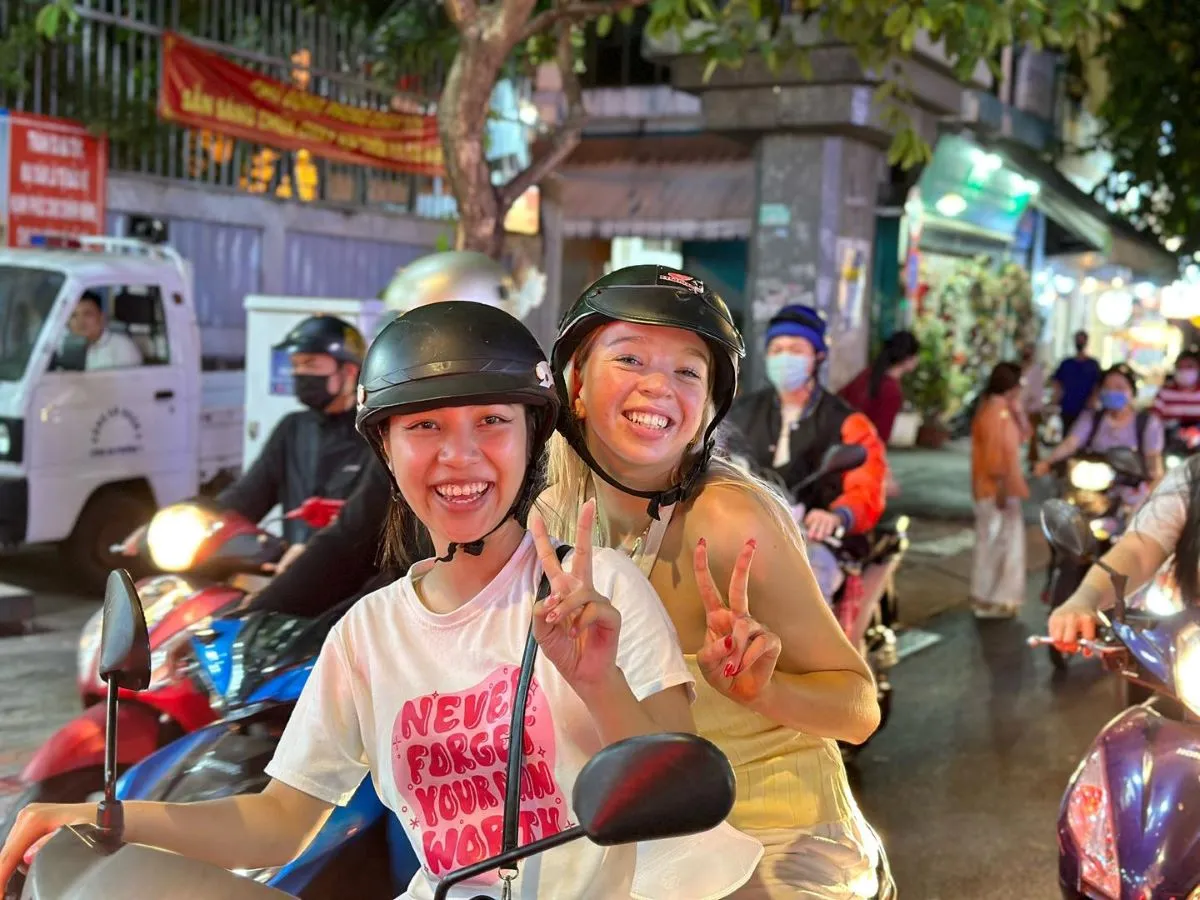Night Food Tour by Scooter or Motorbike or Vespa