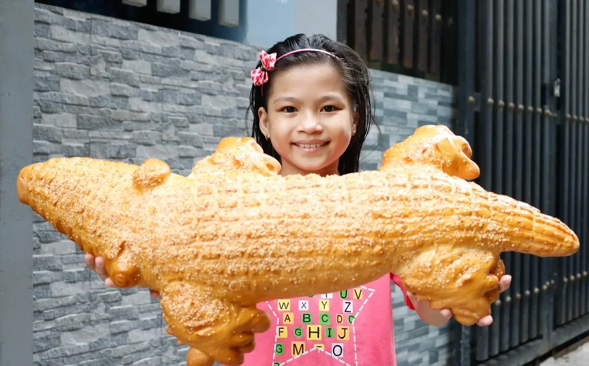 The eye-catching giant animal banh mi are popular in Saigon