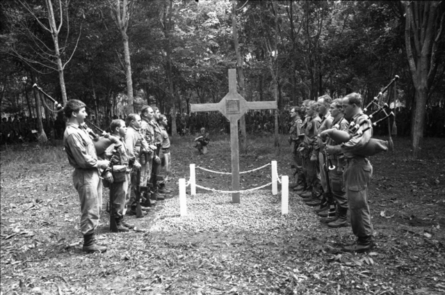 The memorial on 18 August 1969 by members of 6RAR-NZ (ANZAC)