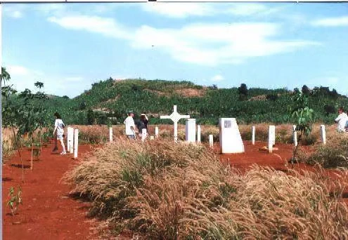 The replica cross by Long Dat District People's Committee