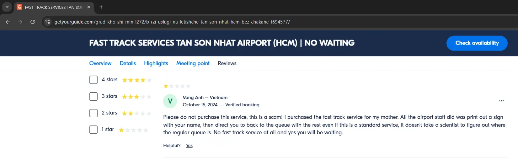 Beware of airport fast track scams even on well-know platforms