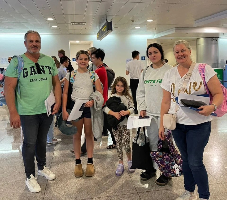Family with kids are happy with fast track service at Tan Son Nhat airport - Ho Chi Minh City