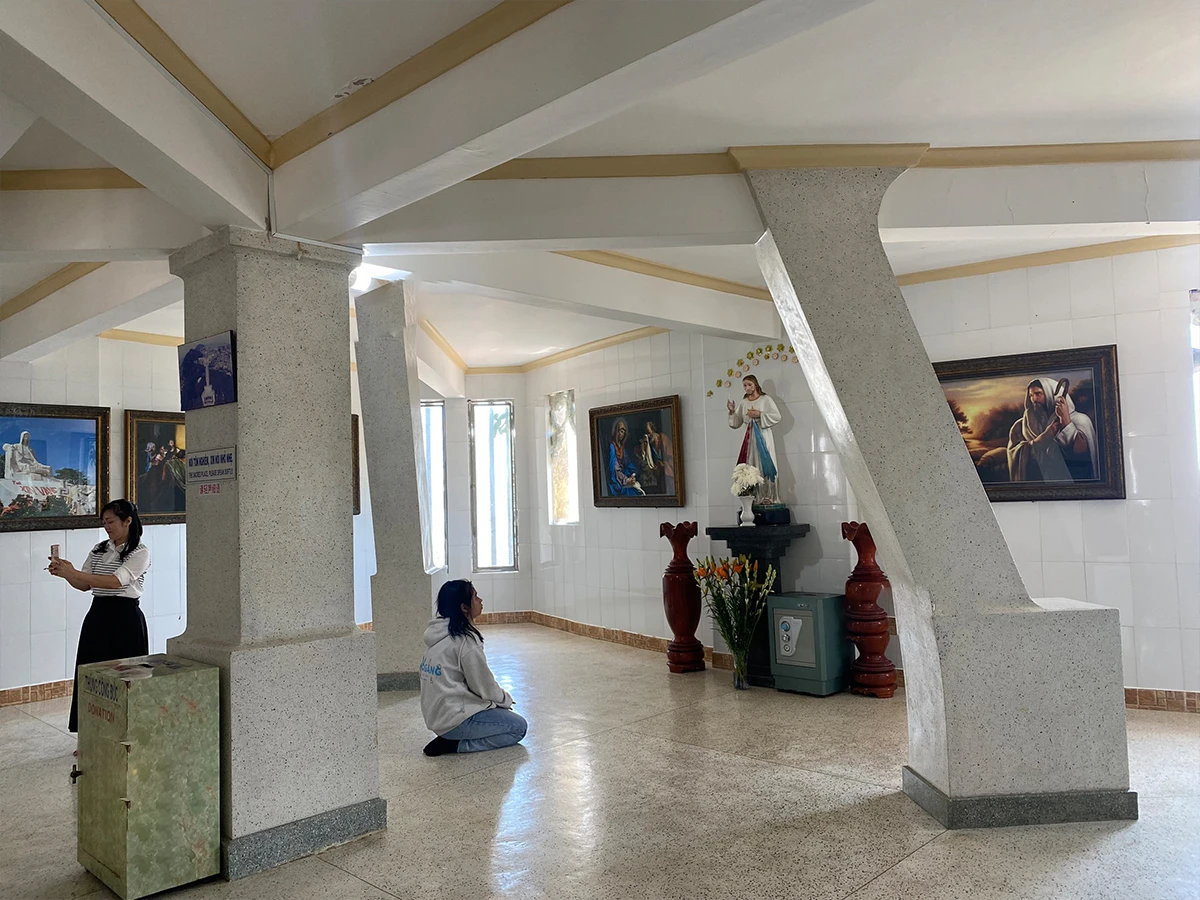 Inside the statue