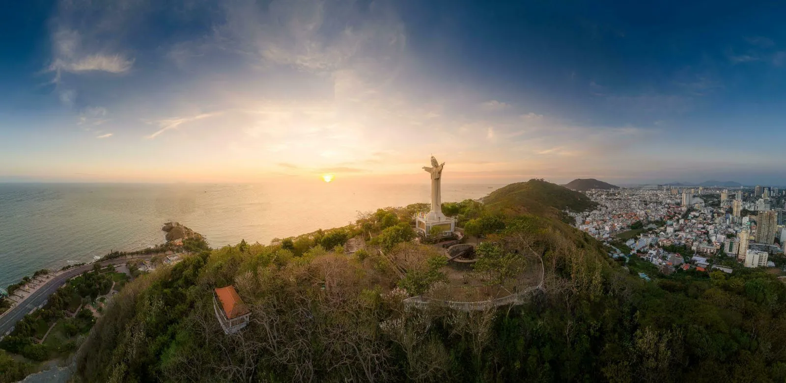 Stunning panorama view of Christ of Vung Tau
