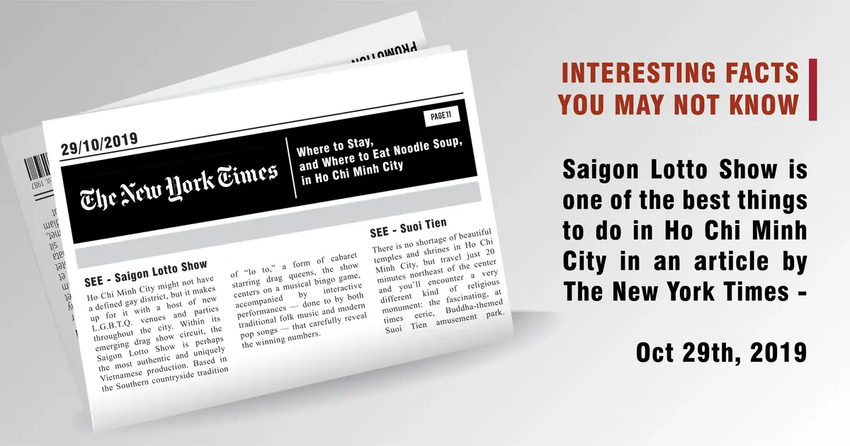 Saigon Lotto Show is recommended by New York Times on October 2019