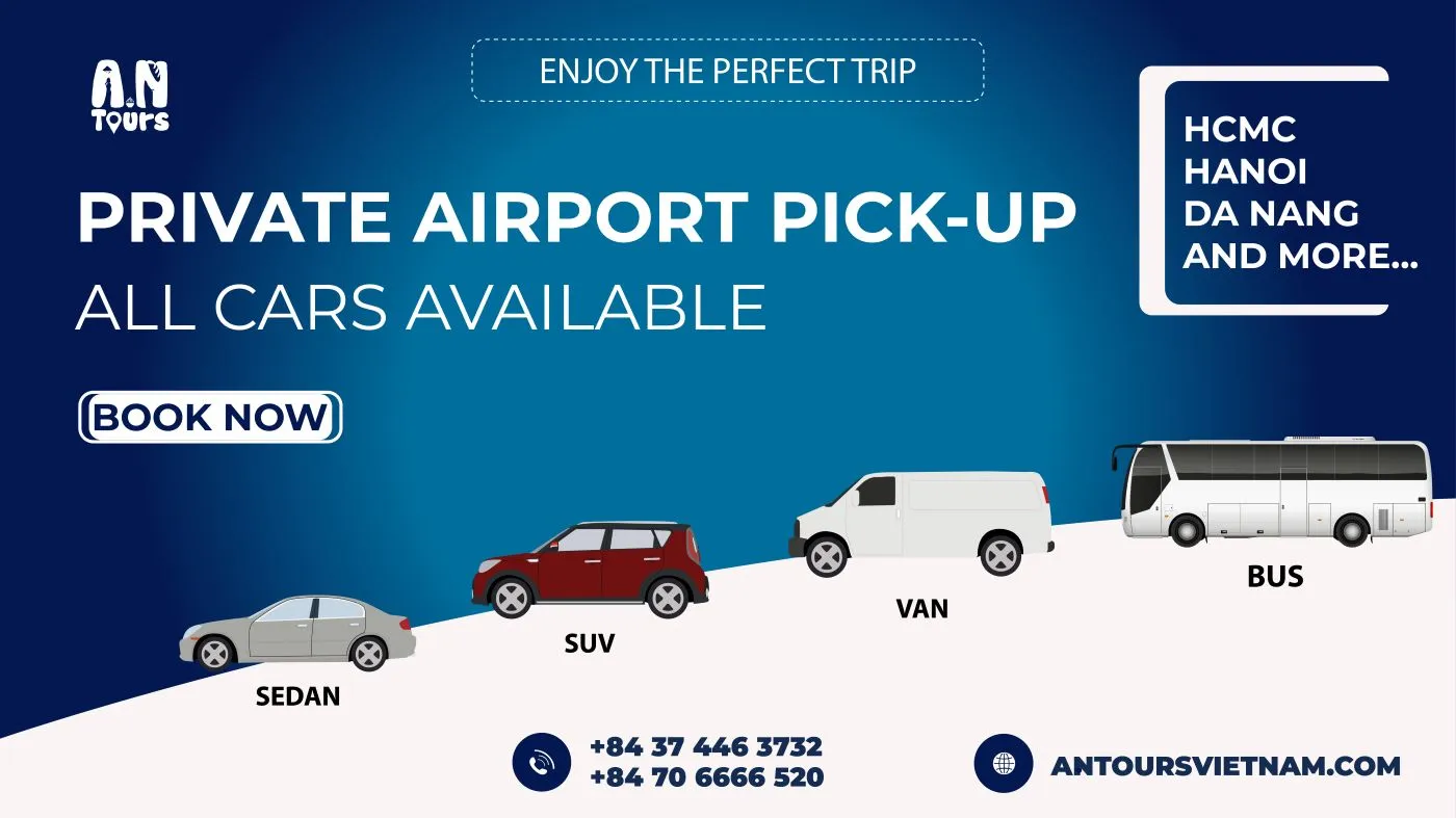 Vietnam Private Airport Transfer offers all types of vehicles