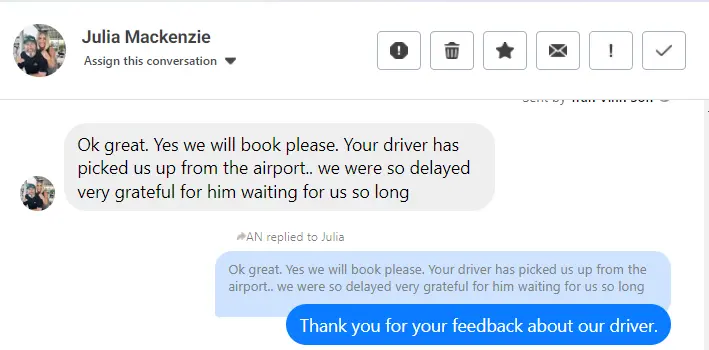 Vietnam Private airpor transfer feedback of drivers