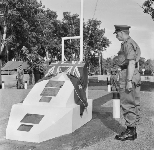 Commander of 1ATF - Brigadier B. A. McDonald visiting the memorial