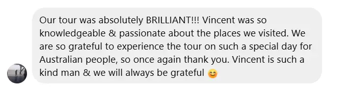 Kerri Godfrey feedback about their Long Tan Nui Dat Tour on ANZAC Day 2025