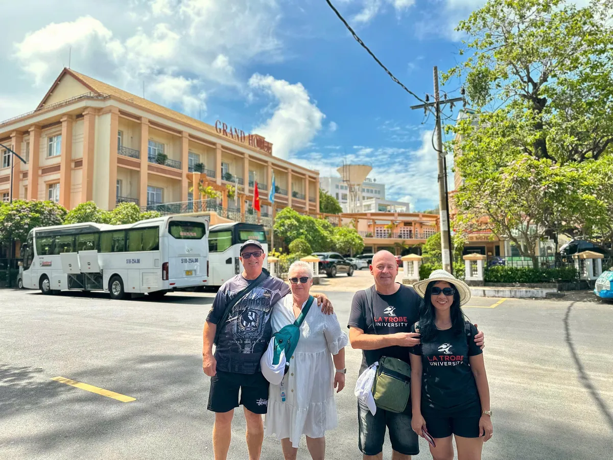 Paul visiting the Grand Hotel Vung Tau on ANZAC Day 2025